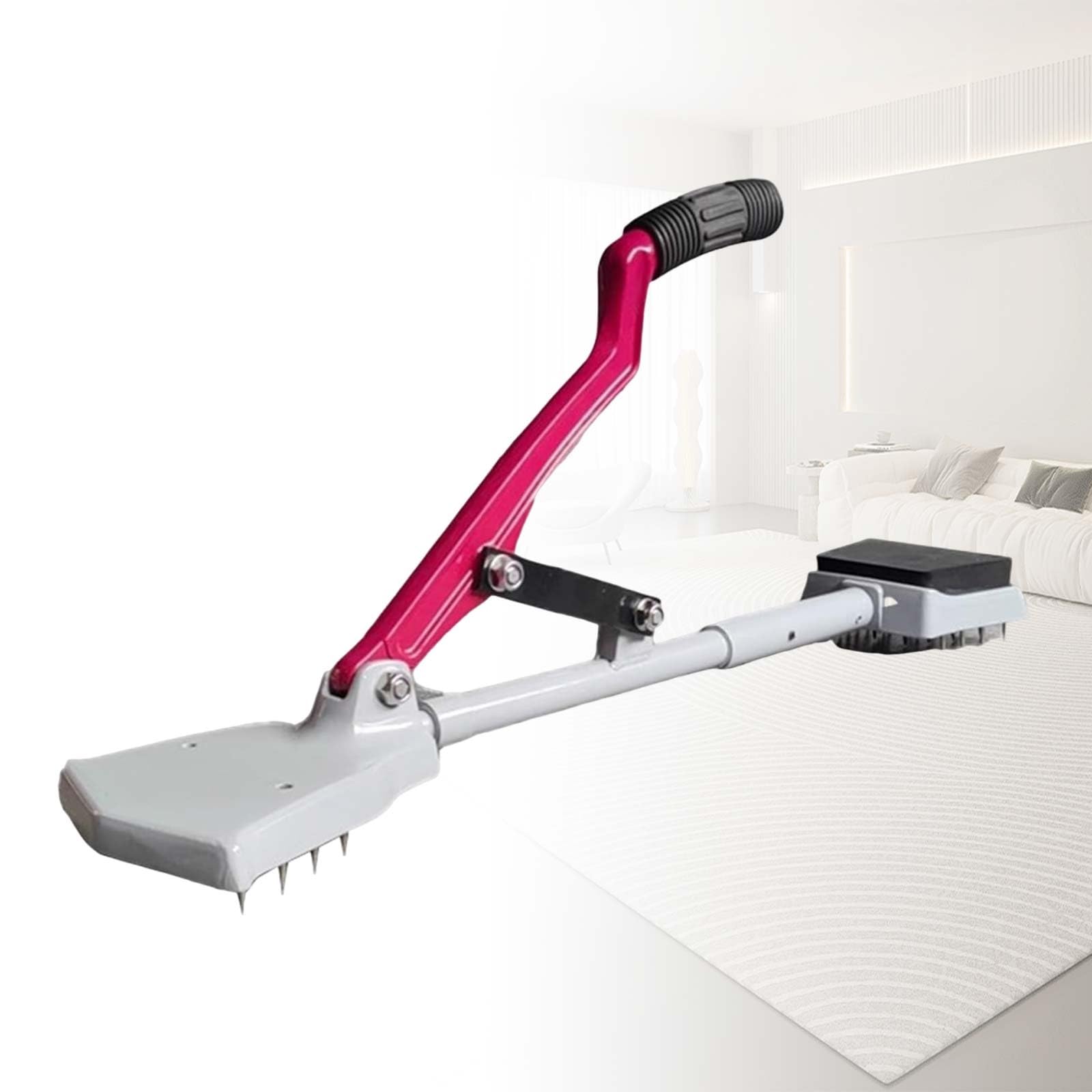 RQLSSSLMXJ Portable Carpet Stretcher with Ergonomic Grip and Shock-Absorbing Base for Smooth Installation