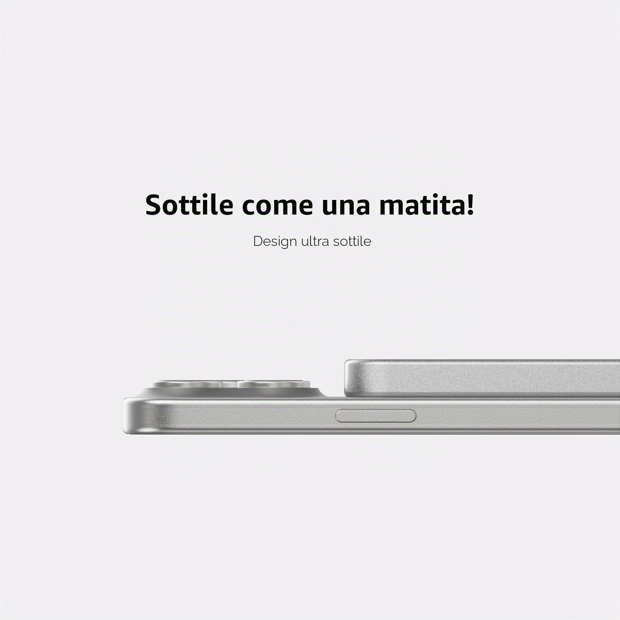 LINQ power bank 5.000mAh 20W magnetico, ultra sottile, in alluminio | Adatto per iPhone e dispositivi compatibili, uscita USB-C, aggancio magnetico forte e sicuro
