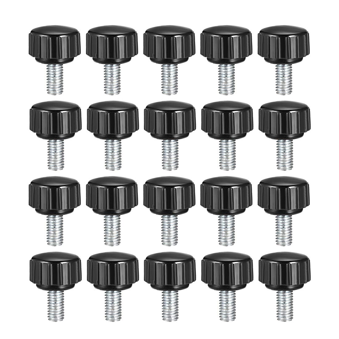 M5 x 10 Bouton moleté vis de serrage filetée mâle tête ronde uxcell a18101800ux0123 pack de 20