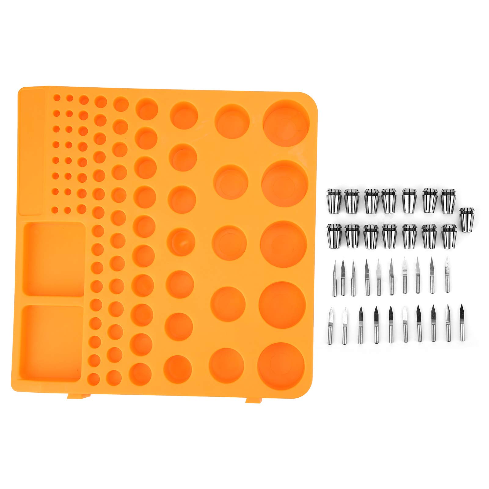 ER11 Collet Chuck Juego de cuchillos puntiagudos Fresa para máquina de grabado CNC con caja