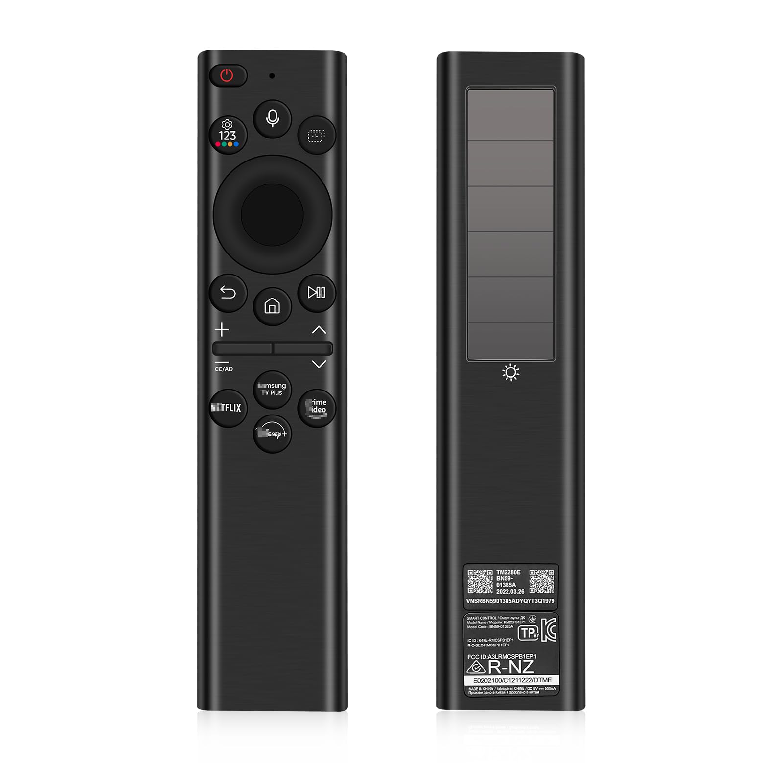 BN59-01385A Solar Voice Remote Replacement for Samsung 2021-2022 Neo LED Smart 4K Ultra HD TV,Bluetooth Rechargeable Solar Cell,with Voice