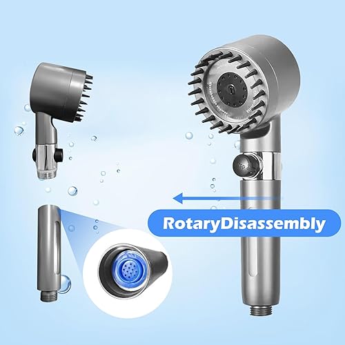 Miniatura 5 de 12 piezas de repuesto de filtro de ducha, filtro de cabezal de ducha para agua dura con algodón PP, 3.74 x 0.94 pulgadas