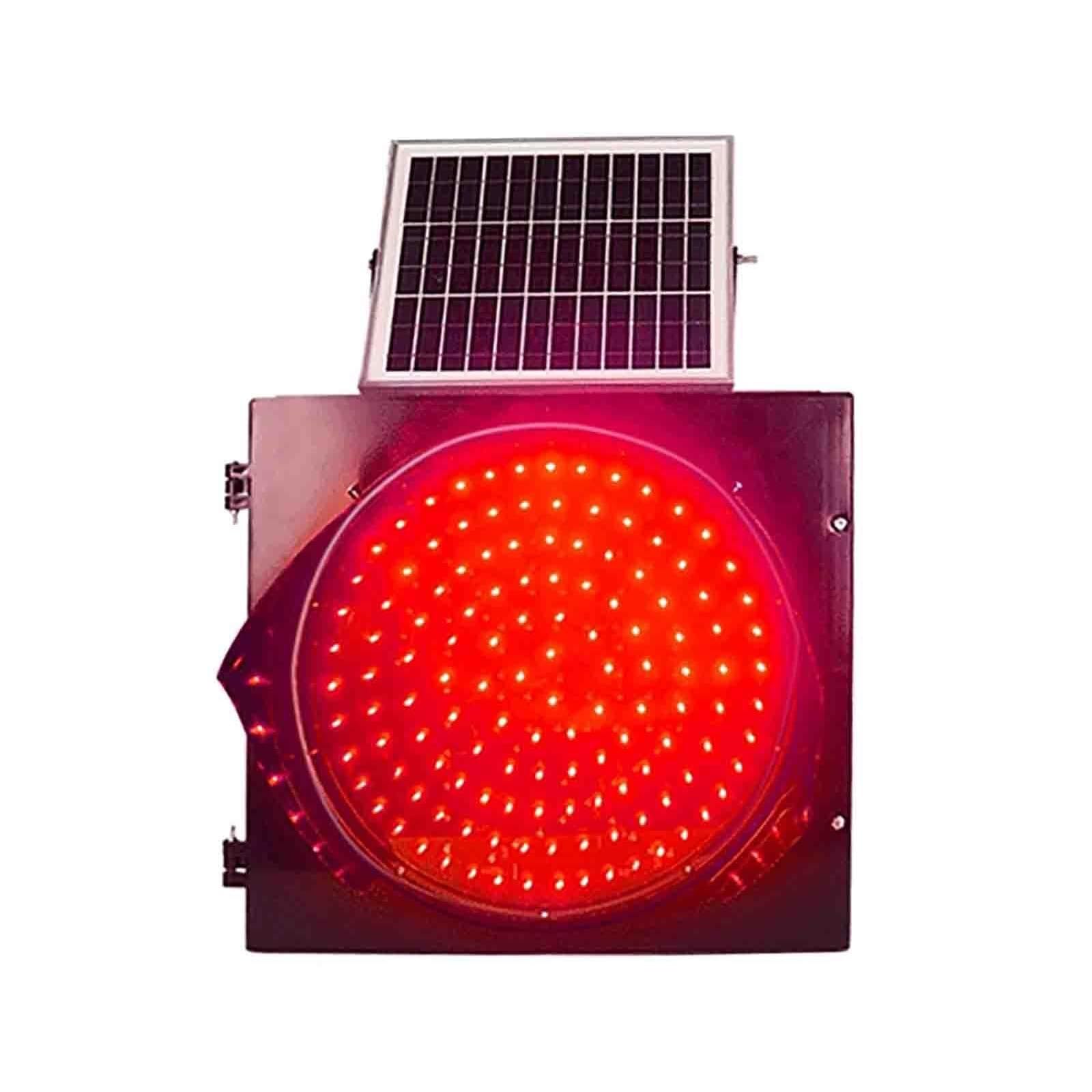 Feu de circulation solaire à LED de 30 cm pour éliminer les zones dangereuses