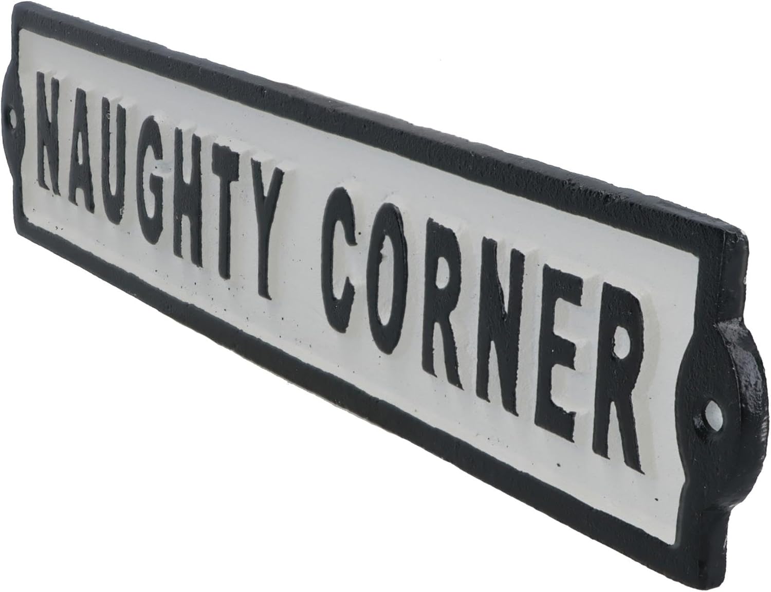 Naughty Corner Cast Iron Sign Plaque Wall Door Fence Gate Post House Garden