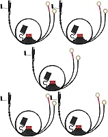 Vista 12 de Bates - Conector de batería SAE, 2 pies, SAE a arnés de terminal de anillo tórico, conector de batería de 2 pines