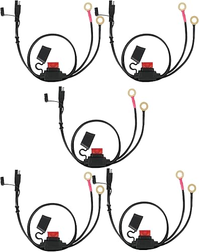 Miniatura 12 de Bates - Conector de batería SAE, 2 pies, SAE a arnés de terminal de anillo tórico, conector de batería de 2 pines