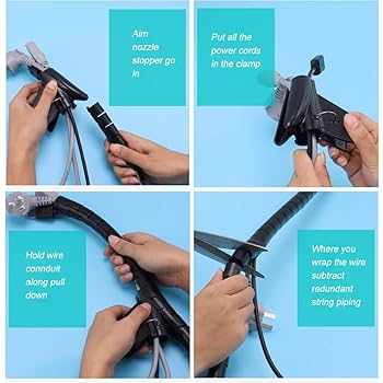 2M Flexible Spiral Cable Wire Protector Cable Organizer Computer