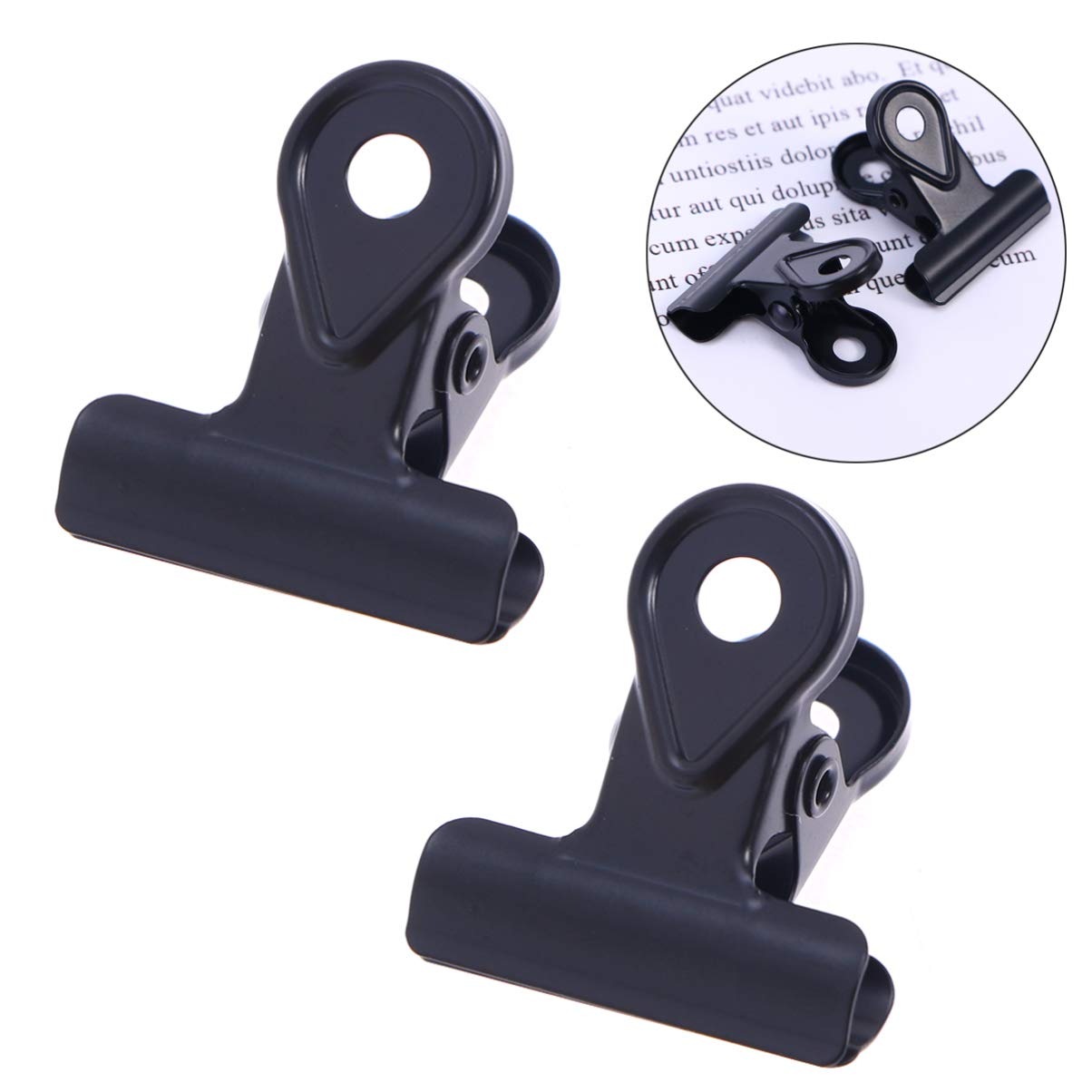 Ciieeo 45 Piezas Abrazadera De Papel De Metal Clips De Bulldog De Colores Clip De Bisagra De Carpeta Clip De Imagen Artesanal Clip De Factura De Papel Almacenamiento Oficina Papelería
