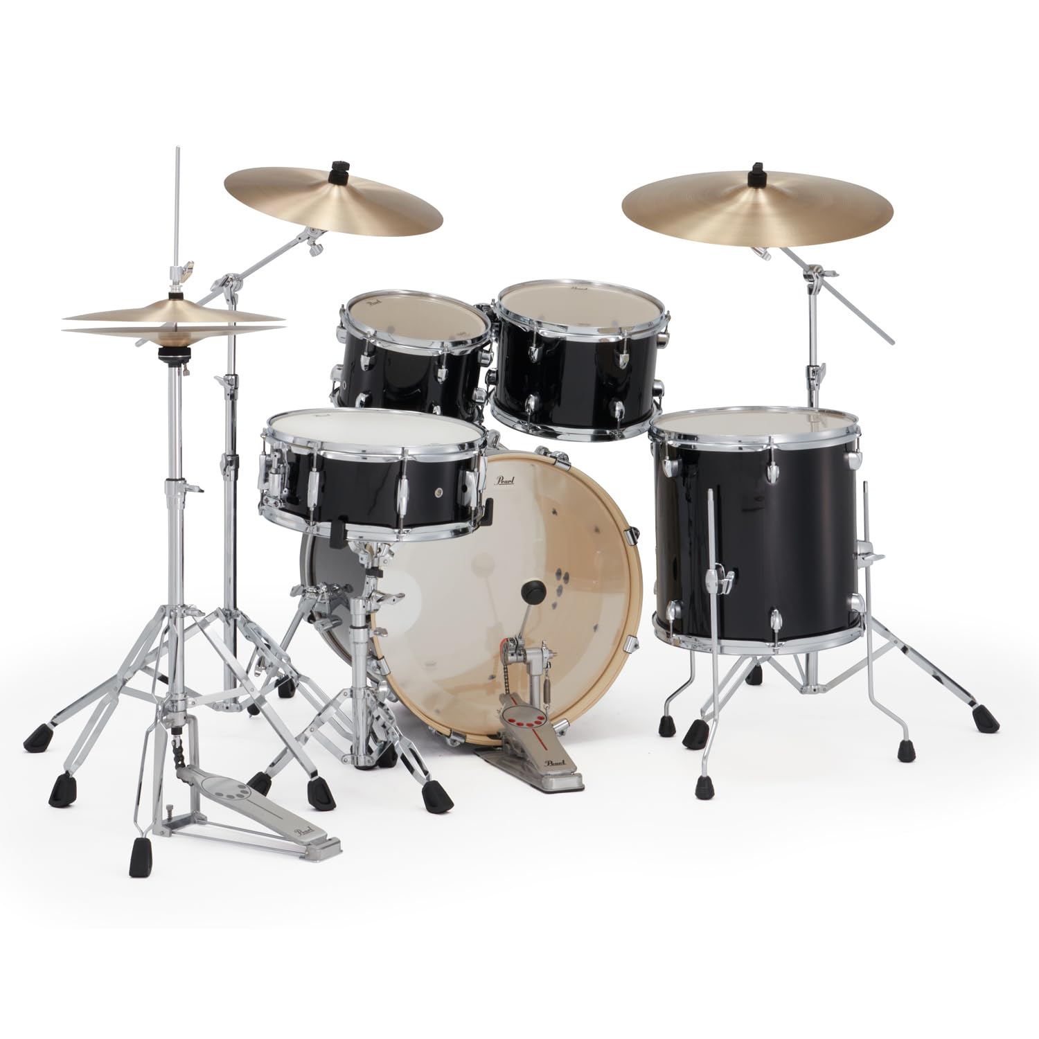 Pearl Export, EXX705NBR/C31, batteria con piatti Sabian e sgabello Keepdrum, colore nero