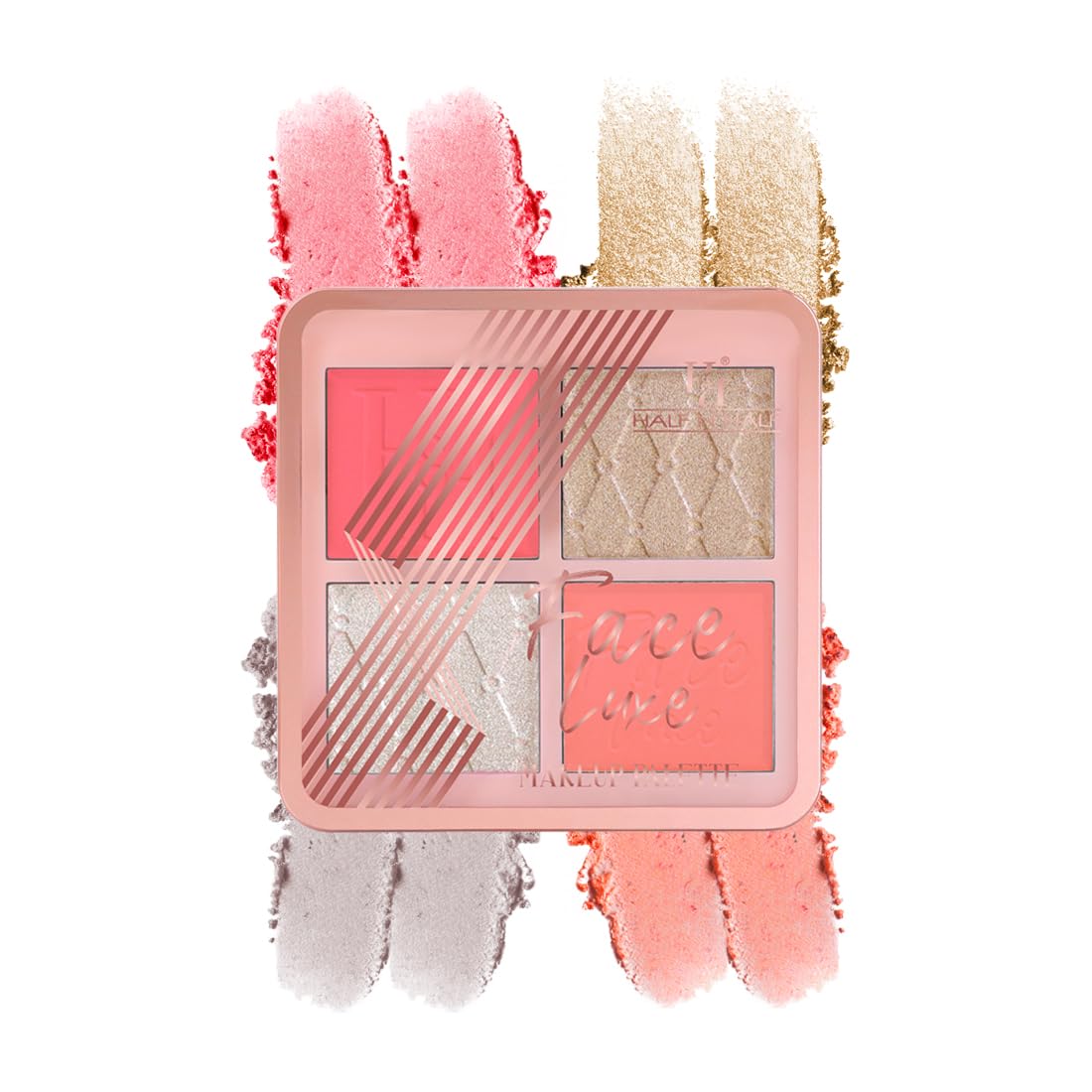 Half N Half Face Luxe Makeup Palette|Light Weight|Buildable Formula|Highly Pigmented|Long Lasting|Easy to Apply|Glides Smoothly|Trendy Blush, Highlighter & Contour-Love & Shine