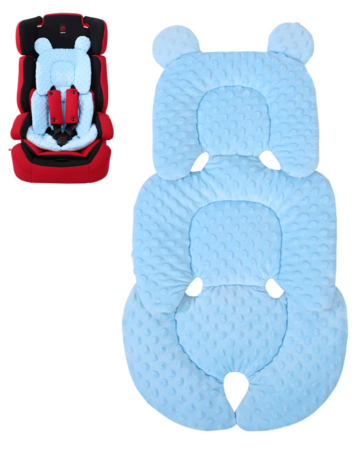 1 Reductor de Asiento – Almohadilla Ajustable y Transpirable. Suave y Cómodo para Cochecito y Silla de Coche. Ideal para Recién Nacidos. ¡Color Azul!