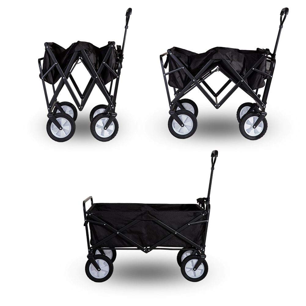 Faltbarer Gartenwagen, tragbarer Zugwagen für den Transport im Freien, ideal für Camping und Angeln, vielseitige Handkarre für einfache Mobilität und Lagerung