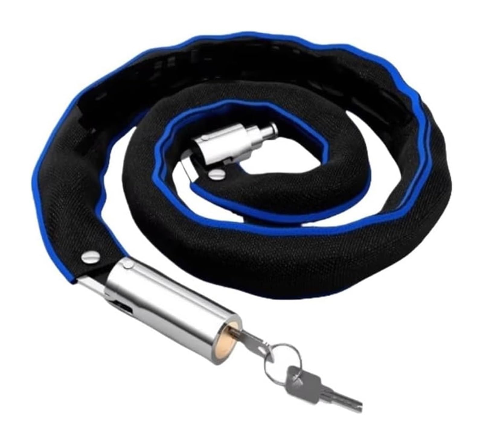 Giveduno Blue-1 Bicycle Lock, Bike Chain Lock Portable 2 Keys Universal Scooter Blue