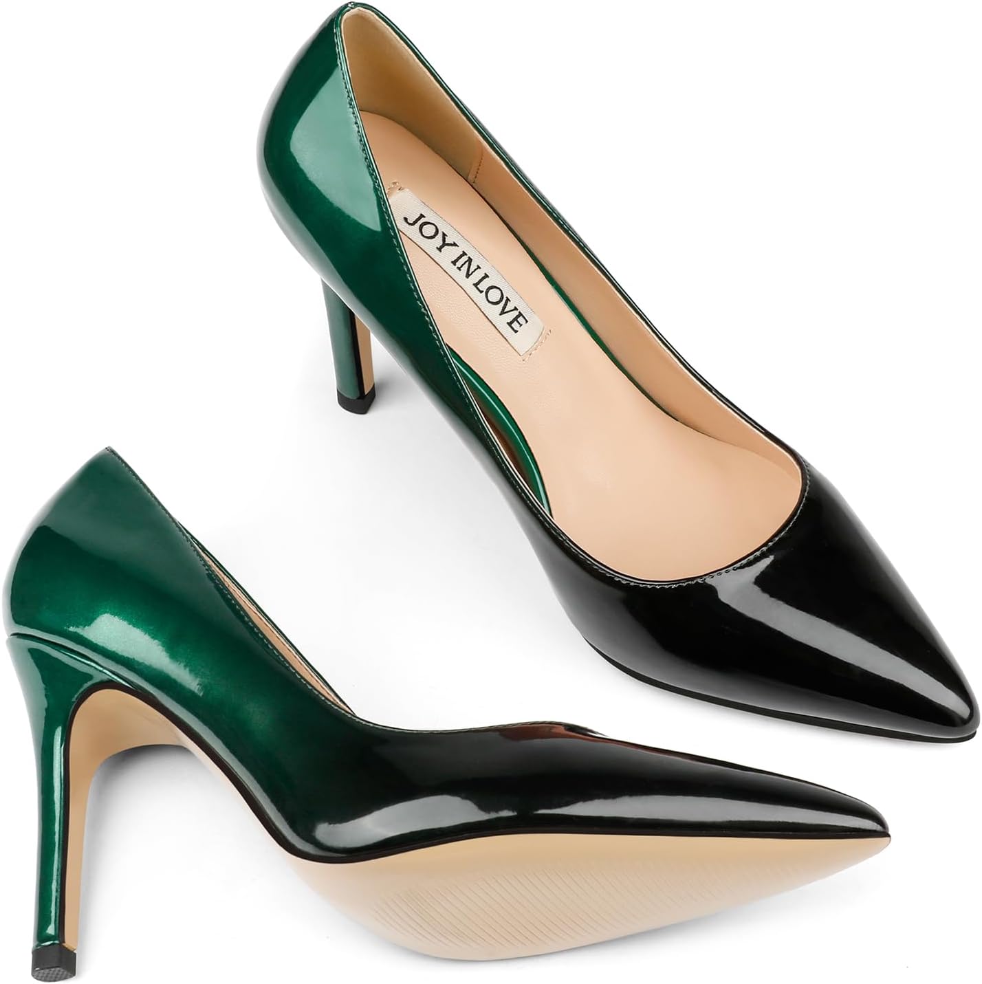 JOY IN LOVE Women's Pump Shoes 3.5" High Heels Pointy Toe Stiletto Pumps - Image 5