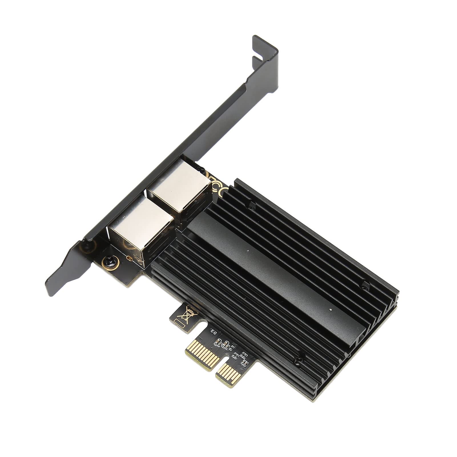 Carte Réseau PCIe 2,5 G, Carte Ethernet Gigabit Double Port à Puce I226 V avec Support à Profil Bas, pour Serveur, Ordinateur de Bureau, Ordinateur Portable de Jeu, Gagne