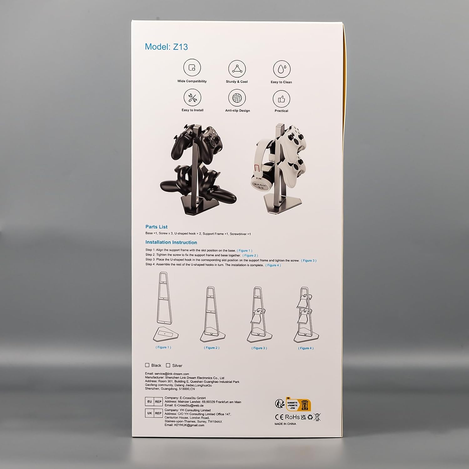 Link Dream Controller Holder Universal Gaming Controller Stand Compatible with Nintendo Switch Xbox PS5 PS4 VR Controller, Headphone Stand Controller Organizer All Metal Material (Black) 9 61m1MIuiVqL. AC SL1500