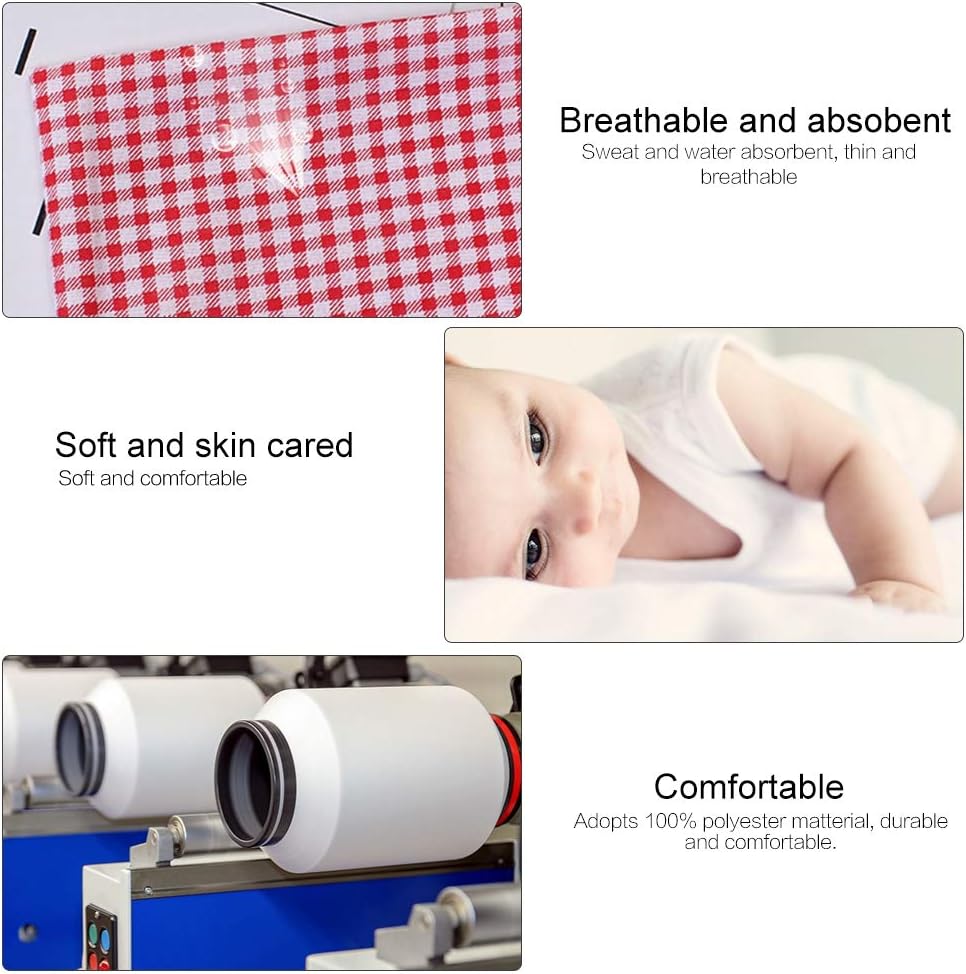 Quilting Fabric Misscrafts, 7pcs 50x50cm Cotton Fabric DIY Assorted Squares PreCut Bedding Kit Quarters Bundle for DIY Sewing Scrapbooking (Red Series)