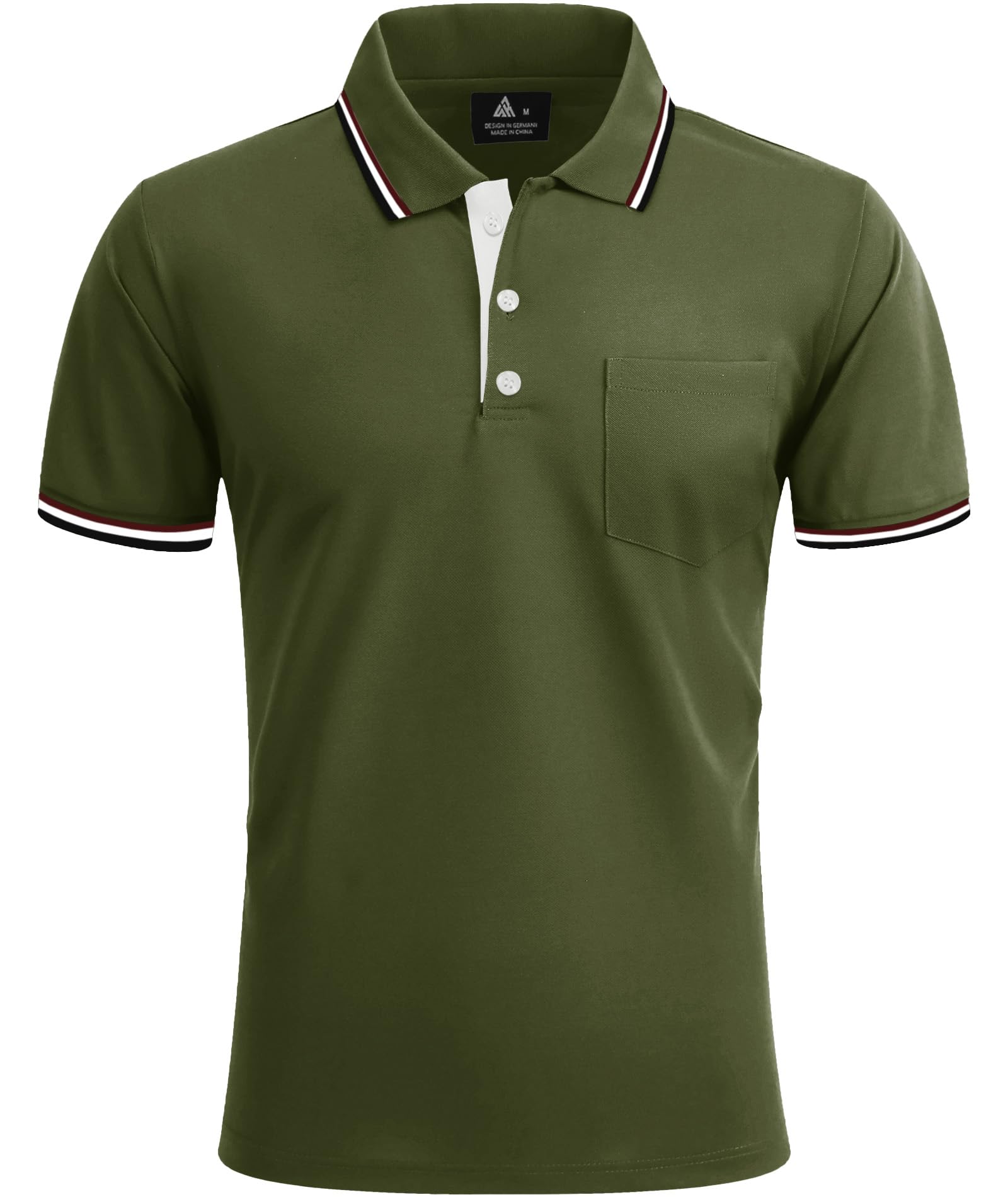 ZITY Polo para Hombre Paquete de 5 Polo Manga Corta Camiseta Golf Trabajo Transpirable Camiseta Informal con Bolsillo Verano 5 Pack T Shirt para Vacaciones — view 3