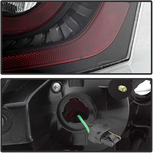 Miniatura 7 de ACANII - Para Infiniti G35 35GT Coupé 2003-2005 [Diseño de actualización de tubo LED] Luces traseras LED negras Lámparas de freno izquierda+derecha