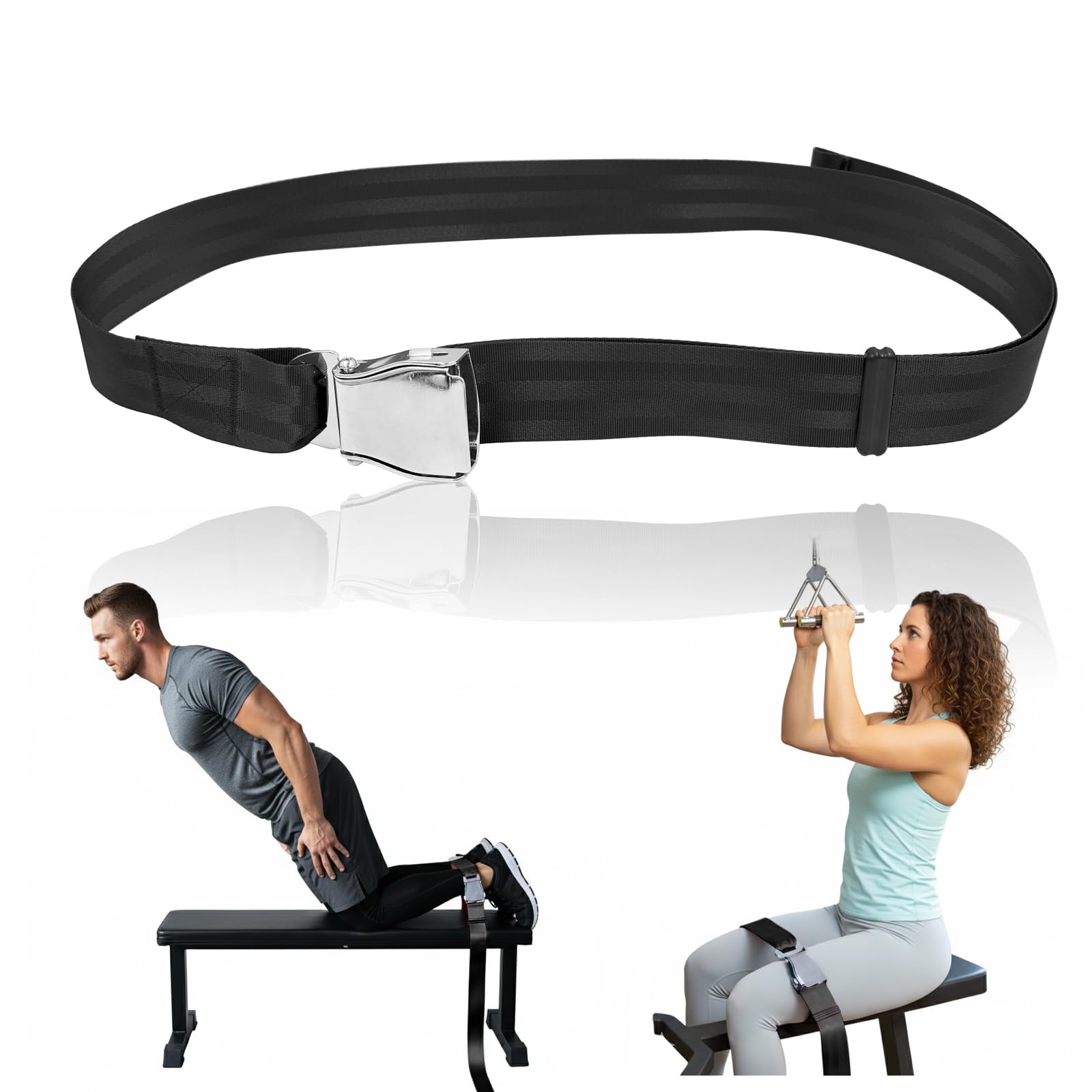 J Bryant Adjustable Nordic Curl Strap with Fast Release Buckle – Hamstring Curl & Leg Extension Support for Home or Gym Training