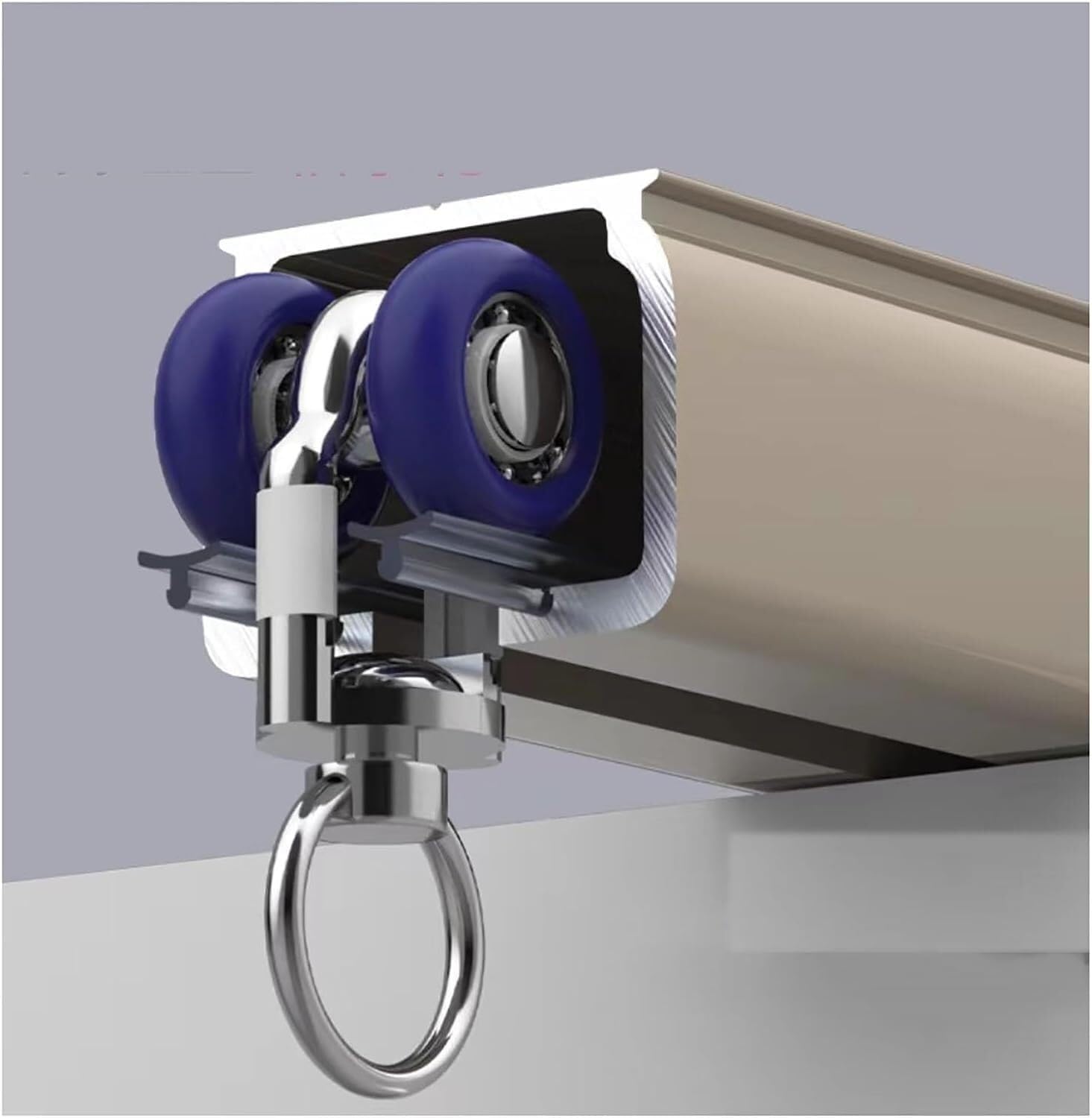 Straight Single Valance Rail 4ft-40ft, Heavy Duty Curtain Track Rail with Hooks Cuttable Curtain Rod Fittings(Gold Ceiling Mount,32ft/975cm)