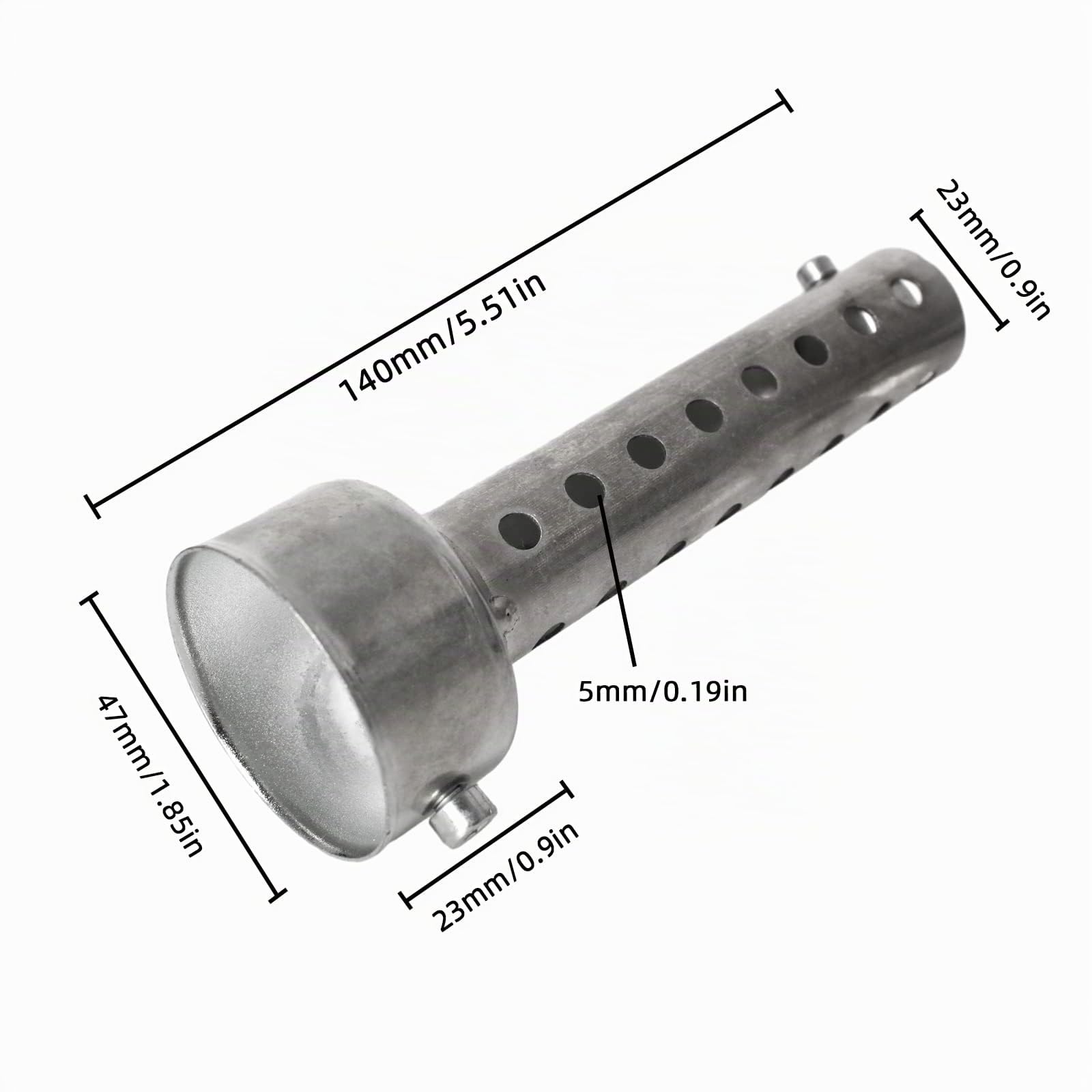 Andux Zone Marmitta per motocicletta Silenzioso universale rimovibile da 47mm XSQ-03 (Argento)