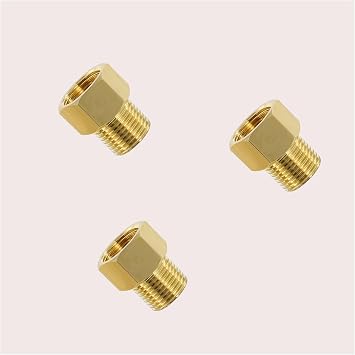 Extension Brass Fittings 1/2" Male Threaded Pipe Hex Bushing Adapter Converter Adapter, Female to 1/2" Copper Pipe Extension Connector Fittings Female Length 30 mm 3pc
