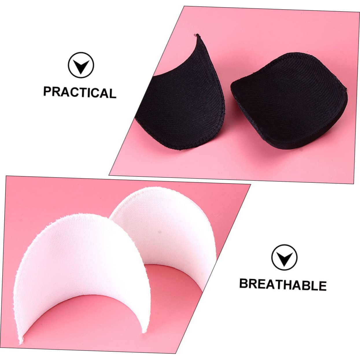 JEWEDECO Sewing Accessories 20 Pairs of Supple Sponge Shoulder Pads for Women's Men's Clothing