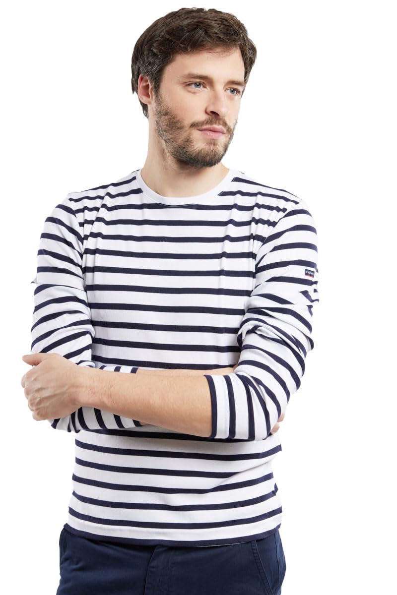 Armor-Lux Men's Multicolour (Blanc/Navire 400) Armor Lux Crozon T-Shirt Not Applicable, XXX-Large