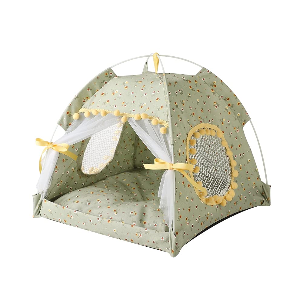 Niche pour chien pliable fleurie parfait pour les siestes au salon