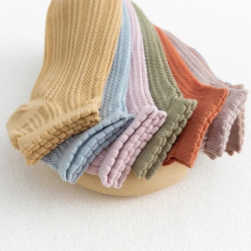 Calcetines cortos de mujer mezcla algodón | Multicolor 5 pares EU34 Calcetines invisibles de malla fina de verano