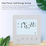 Smart Thermostat, 4500W Button Control Programmable Digital Thermostat, High Power Energy Saving Temperature Controller with Memory Storage, Overheat Protect, for Home Office