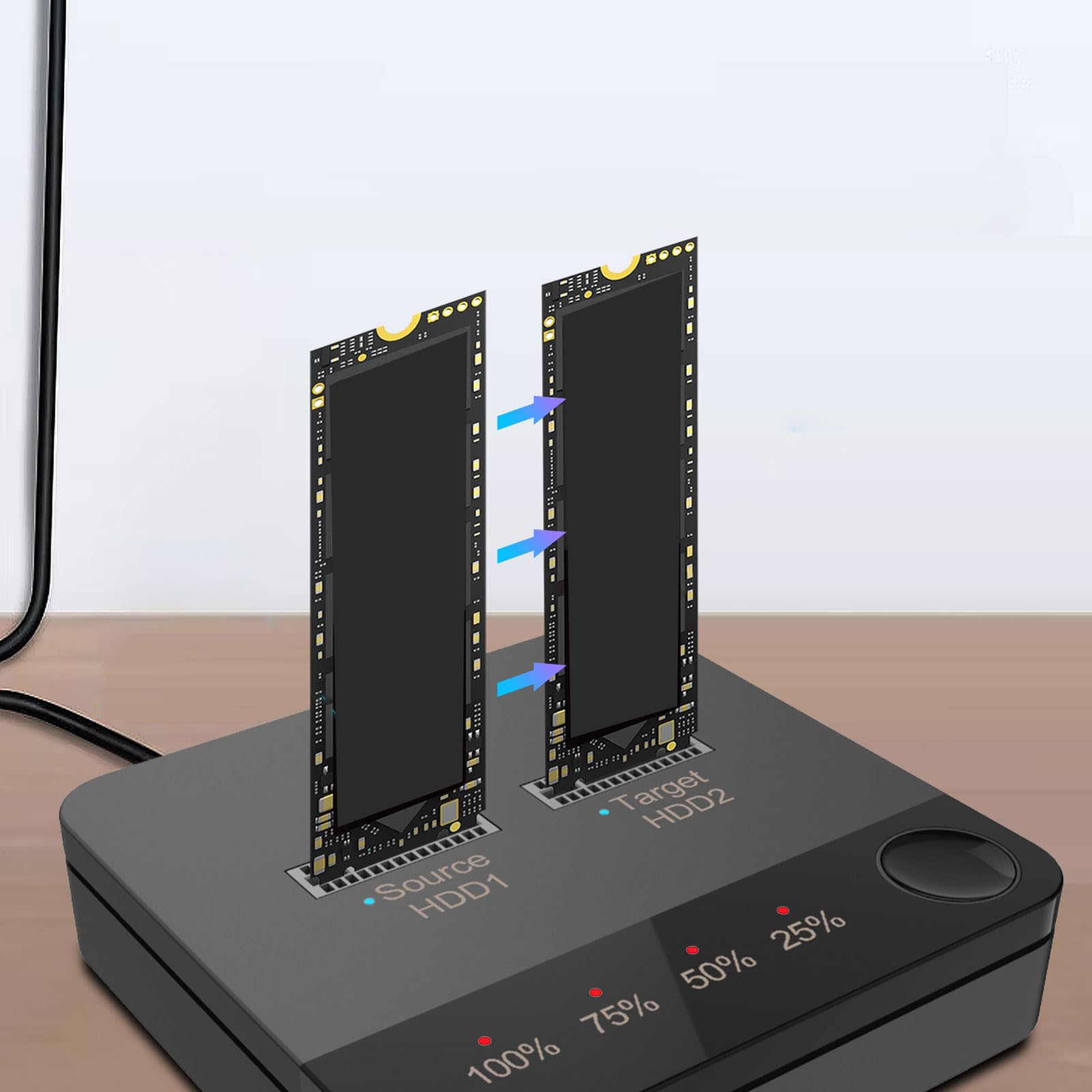 XUMIUZIY Kloner Dysków SSD M.2 Serial ATA — Obudowa z podwójną kieszenią Powielacza M.2