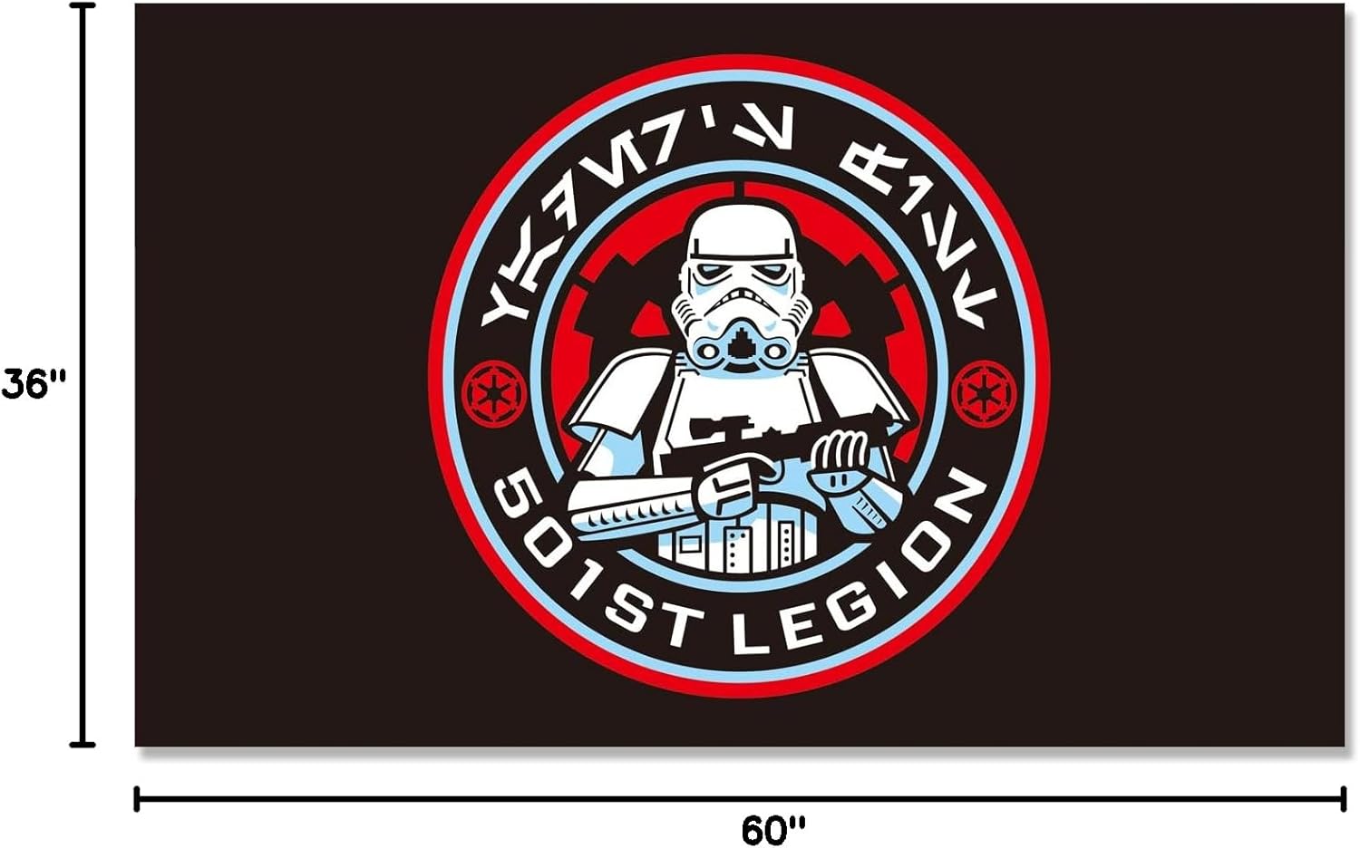 501st Legion Star Wars Vader’s Fist Flag 3 ft x 5 ft Polyester with 2 Brass Grommets Vivid Color HD Printing Indoor Outdoor Room Man Cave Decoration - Image 7