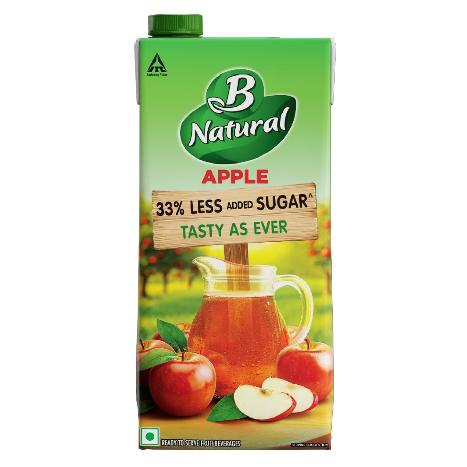 B Natural Apple Fruit Juice with 33% Less Sugar, 1L-image-41