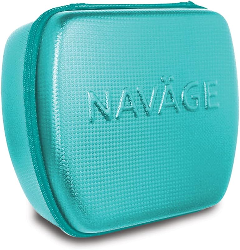 Navage Estojo de viagem para sistema de cuidados nasais, verde-azulado, comporta 12 SaltPods