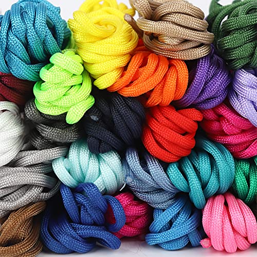 Paracord Set, Gukasxi 26 Stück 4mm Paracord Schnur 550 Paracord Seile, 26 Farben 10 Fuß Paracord Armband Paracord 550 Nylonseil Schnüre für Outdoor Sport DIY Armbänder Schlüsselanhänger Hundehalsband