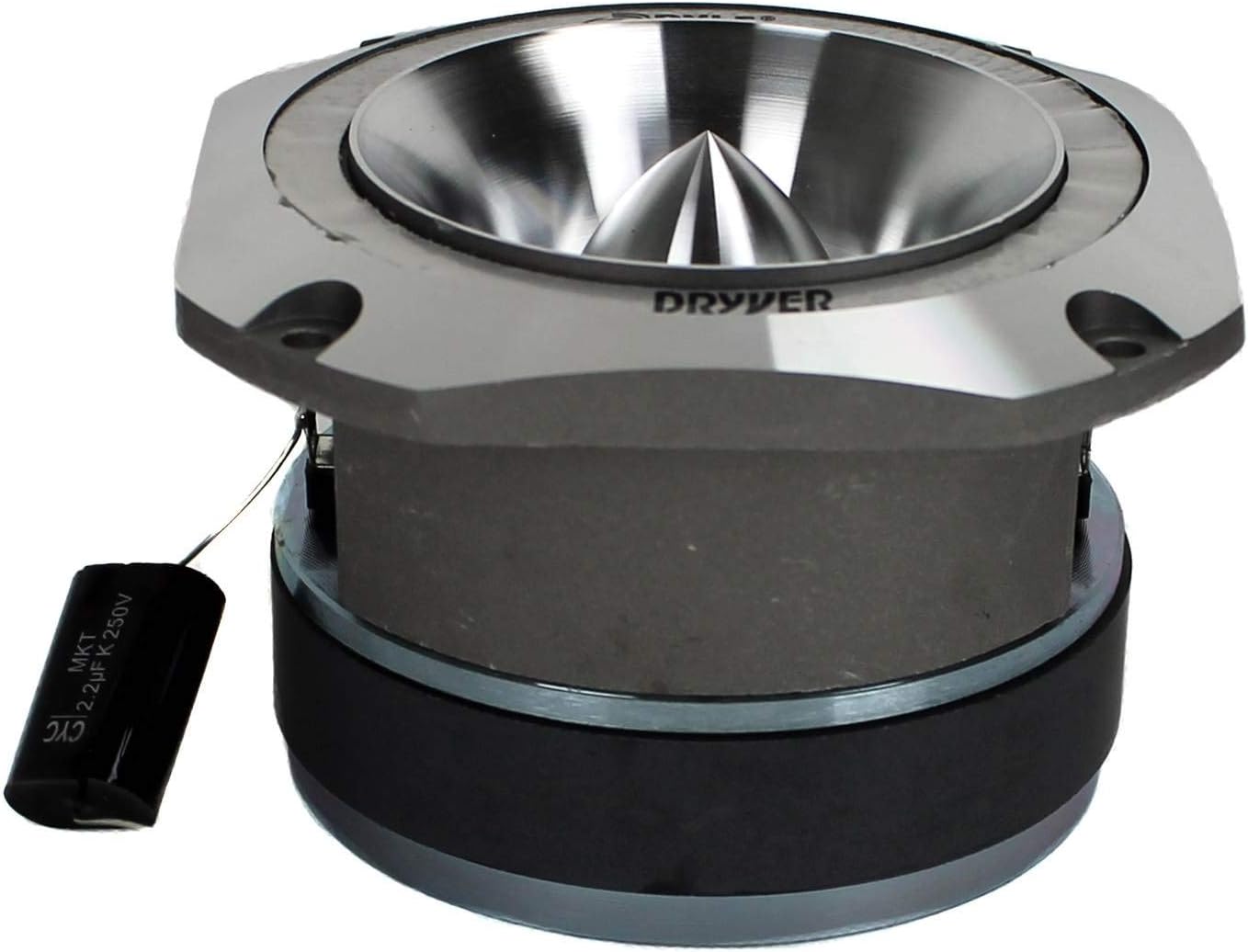 1.5” Audio Car Tweeter Speaker - Aluminum Die-Cast Frame, 500 Watt Peak, 2 kHz - 25 kHz Frequency Response, 4 Ohm, Heavy Duty 30 oz. Magnet Structure - Pyle PDBT31 SILVER