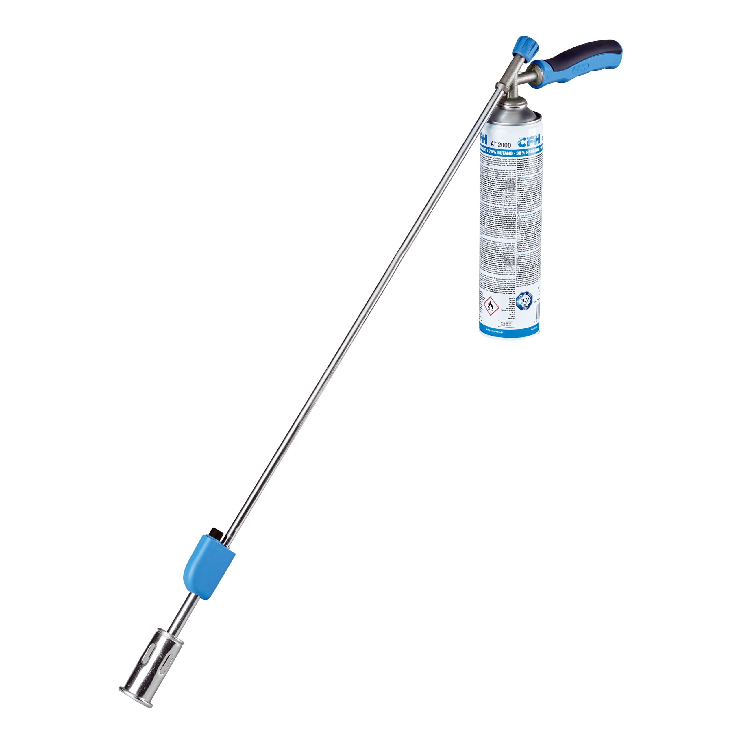 CFH Bio-Gärtner PZ 4000 Abflammgerät inkl. Gasdose 600 ml - Unkrautverbrenner Gas Anwendung, 2,90 kW bei mehr als 1.000 °C Flammentemperatur, Mit integrierter Piezozündung