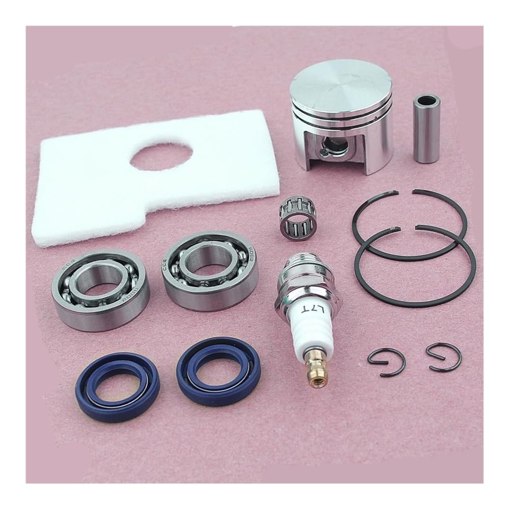 Kit de pistón, cigüeñal, retén de Aceite, cojinete y Filtro de Aire Compatible con motosierras MS180 y MS018. Pieza de Repuesto de 38 mm.