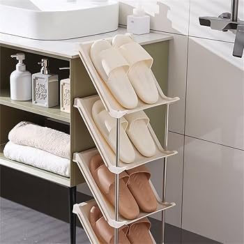 Amazon｜シューズラック 3段 靴箱 下駄箱 靴入れ スリム 斜め 靴収納