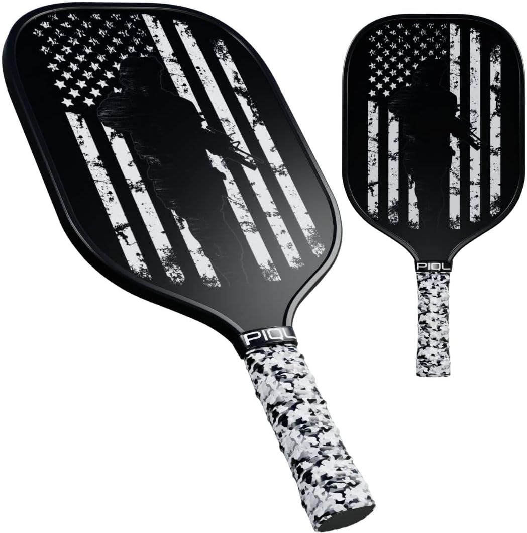 Pickleball Paddle & Online Course – Benefits Charity Outdoor Pickleball Paddle Carbon Fiber Frame- Honeycomb Core Lightweight Pickleball Paddle - Cushion Grip Graphite Pickleball Paddle