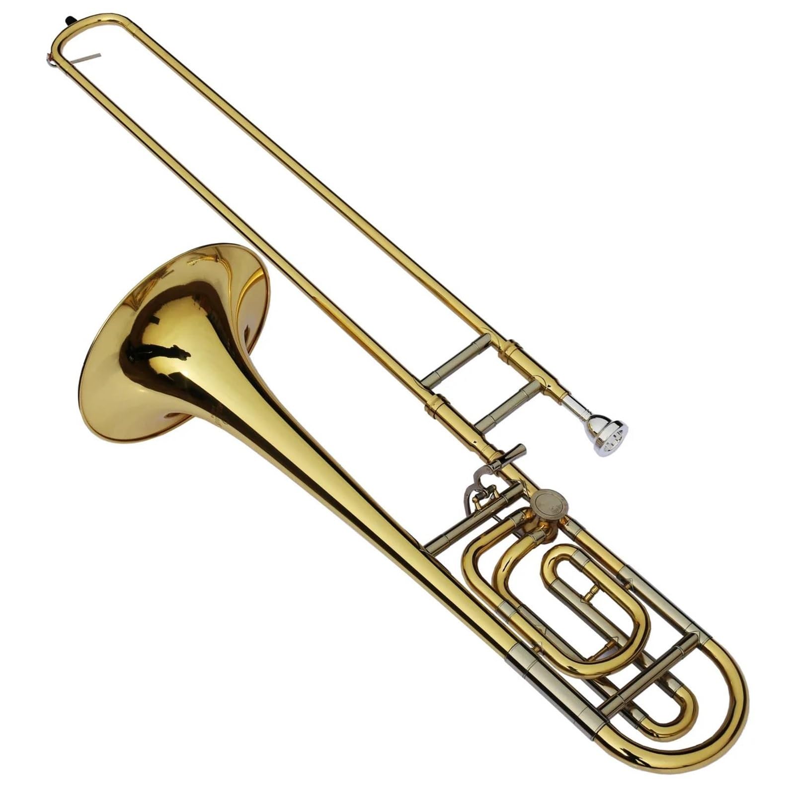 Klassische Bb F Gb D Aufrechte Posaune Gold Silber Mit Gigbag Profiposaune(Gold)