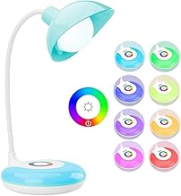 Lampe de Bureau LED pour Enfants | Intensité Variable | Rechargeable par USB | Base RVB | Contrôle Tactile | col de Cygne Réglable | Veilleuse de Lecture pour Enfants | Cadeau de | d'anniversaire