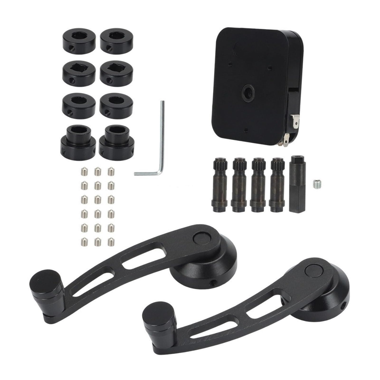 Interruptor de arranque Kit de interruptor de manivela y manijas de palanca de aluminio billet para elevalunas eléctrico de coche universal de 12 V(1set)
