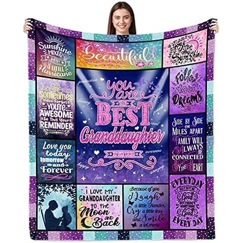 Granddaughter Gifts from Grandma, Granddaughter Blanket from Grandma, to My Granddaughter Throw Blanket 50"x60", Gifts from Grandma, Granddaughter Gifts for Birthday Graduation Christmas Cover