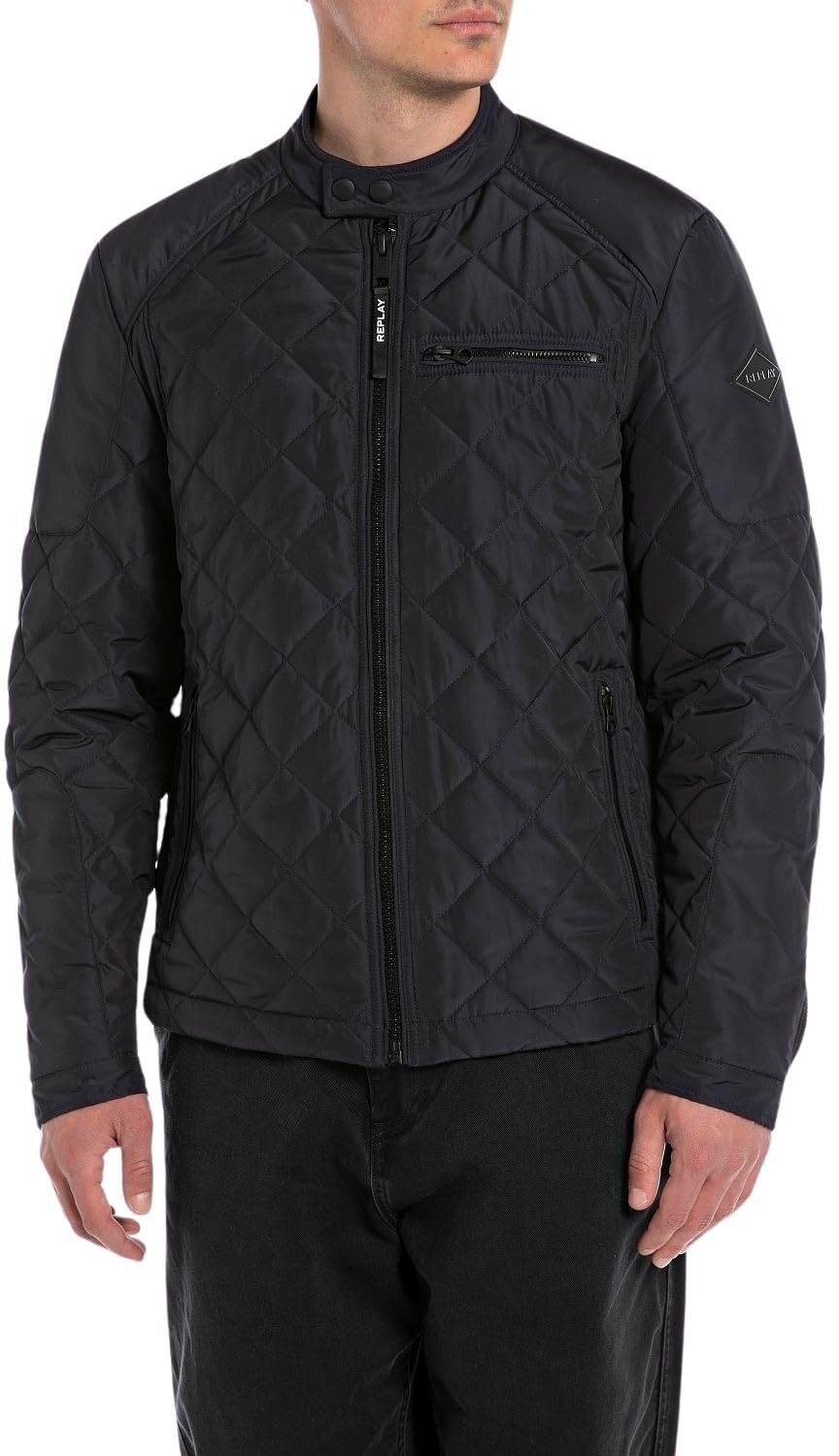 Replay Blue M8000 Quilted Jacket - Male - Winter Jackets - Xl - Jackets