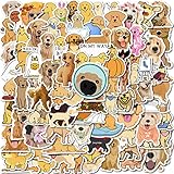 100 Pcs Golden Retriever Stickers| Vinyl Waterproof Stickers for Laptop,Computer,Phone,Skateboard,Hydro Flask,Water Bottles