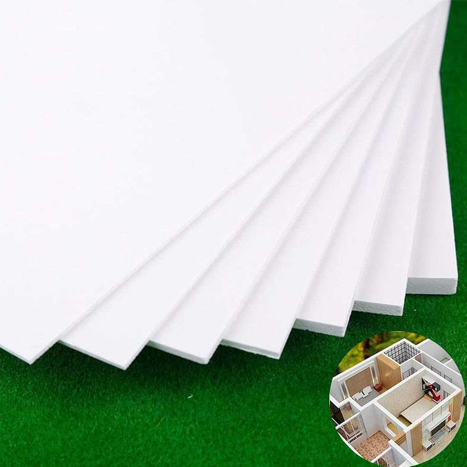 1 Pcs PVC Foam Board White, 300x400mm/600x600mm, Thickness 1-7mm(600x600x7mm)