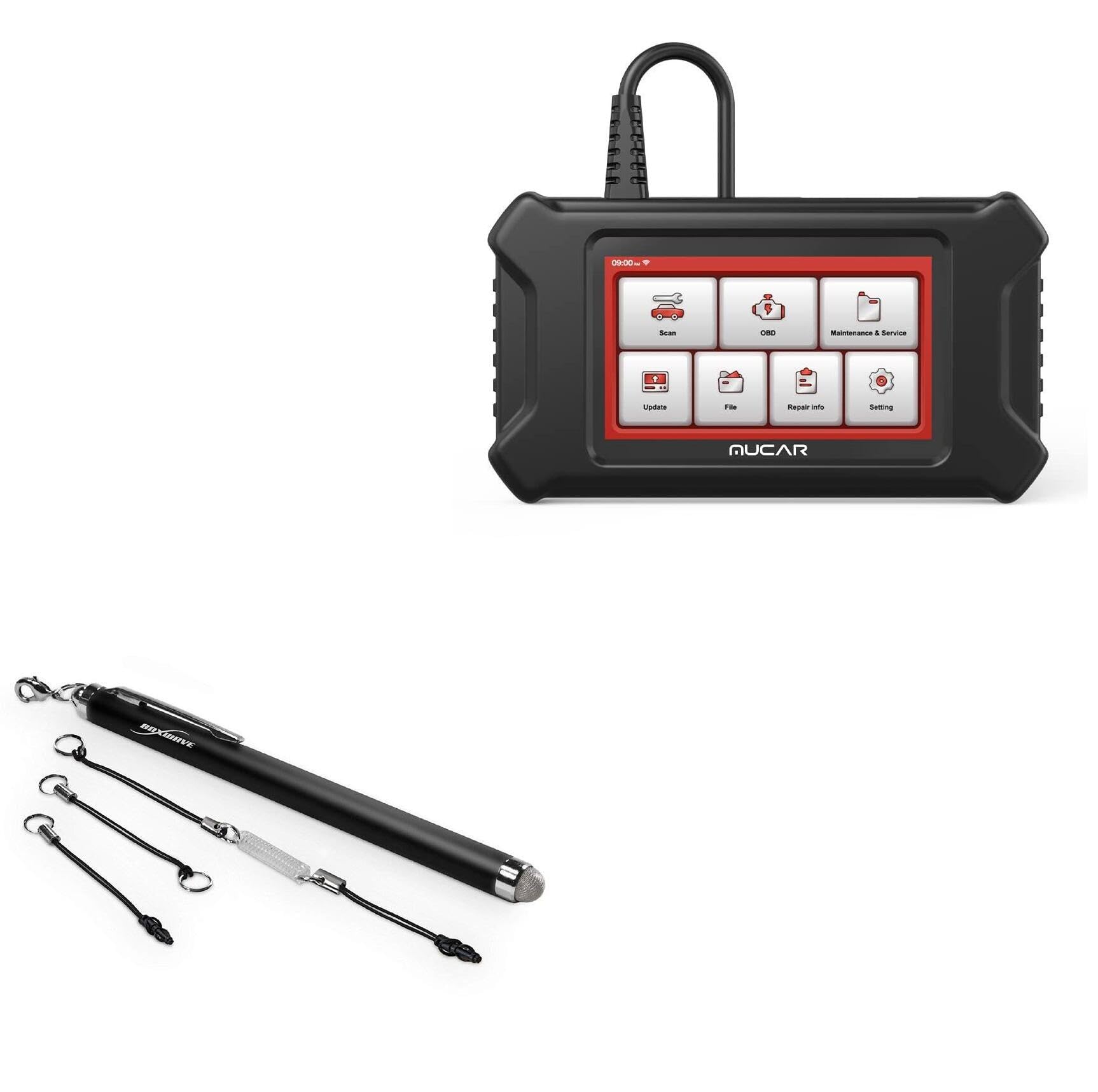 BoxWave Stylus Pen Compatible with Mucar CS90 (5 in) - EverTouch Capacitive Stylus, Fiber Tip Capacitive Stylus Pen - Jet Black